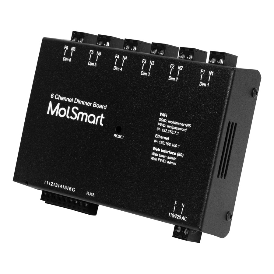 MolSmart Triac Dimmer Board 6-Channel 3A