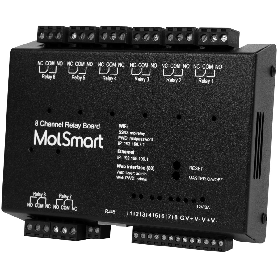 MolSmart Relay Board 8-Channel 10A